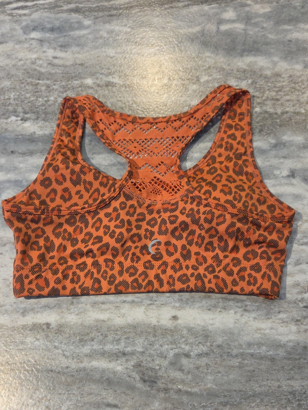ZYIA Orange Leopard Racerback Sports Bra